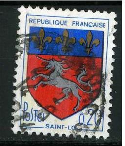 France 1966 - Scott 1143 used - 20c , Arms of Saint Lo 