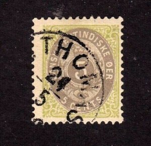 Danish West Indies stamp #19, used, St. Thomas Cancel,  CV $35.00