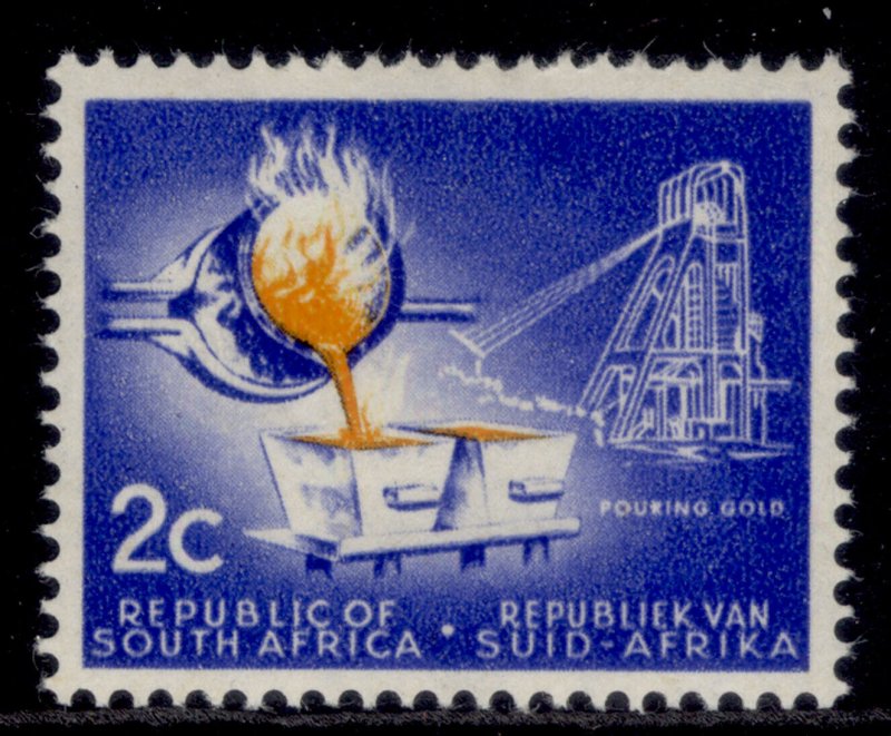 SOUTH AFRICA QEII SG201, 15c deep sepia & light blue, LH MINT.