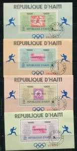 Haiti 14 Stamps From 616 Olympic Games Series.  High Values and Imperfs! Used