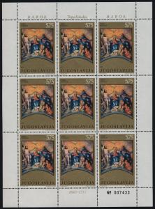 Yugoslavia 1036-41 Sheets MNH Art, Baroque Paintings