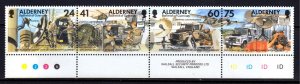 Alderney 1996 Signal Regiment Complete Mint MNH Set Strip SC 91