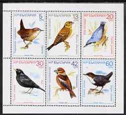 Bulgaria 1987 Birds perf sheetlet containing set of 6 unm...