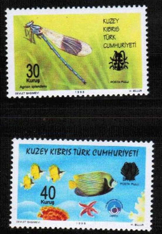 TURKISH CYPRUS 2014  -MARINE LIFE OVERPRINTED - UMM