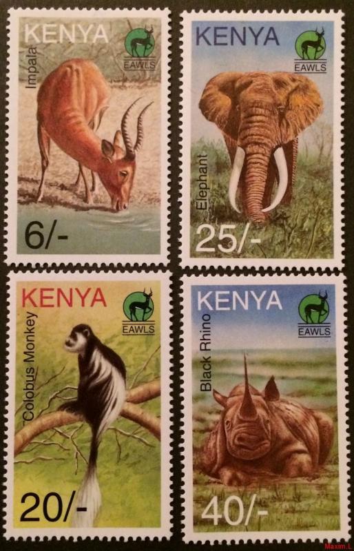 Kenya 1996** Mi.688-91. Animals [20;39]