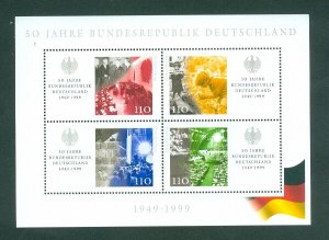 Germany. 1999. 2 Souv. Sheet. Mnh. 50 Th. Anniv. Germany Federal Repub. Sc# 2042