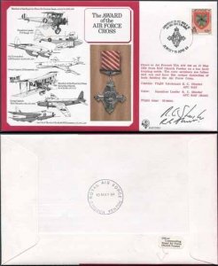 DM1c Award Air Force Cross 13p Jersey Signed Father and Son R.C. Shuster (A)