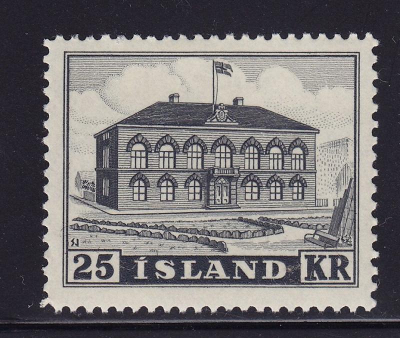 Iceland Scott # 273 VF mint OG lightly hinged scv $ 100 ! see pic !