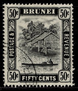 BRUNEI GVI SG89, 50c black, FINE USED.