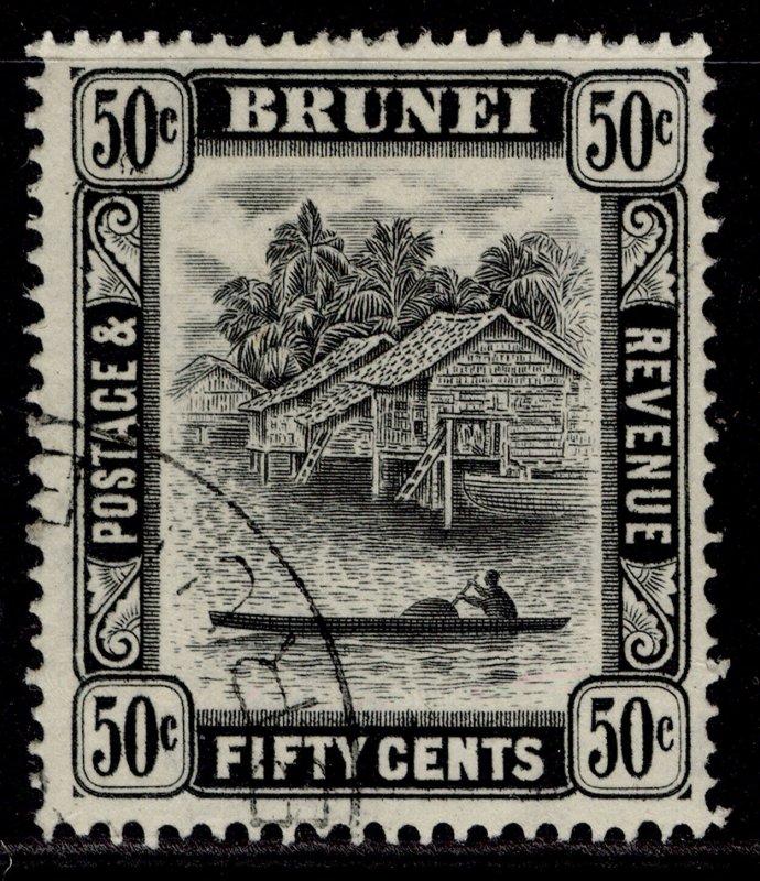 BRUNEI GVI SG89, 50c black, FINE USED.