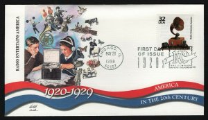 #3184i 32c Radio Entertains America, Fleetwood FDC **ANY 5=FREE SHIPPING**