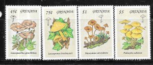 Grenada #2317,2319,2320, & 2323 Mushrooms (MNH) CV $6.50