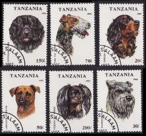 Tanzania Dogs 6v 1993 CTO SC#1144-1149 SG#1681-1686