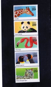 2709a Wild Animals, MNH strip/5
