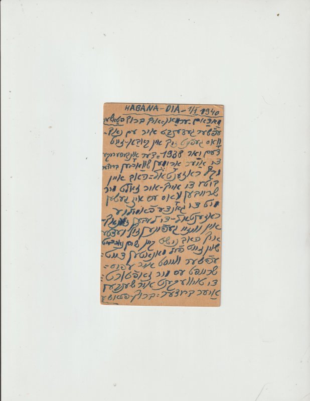 1940 Cuba Postal Card to US