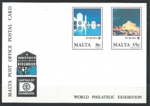 Malta #718 & 719 10c and 35c Europa Postal Card