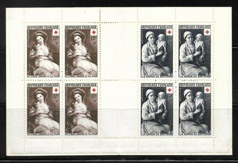 FRANCE - SEMI-POSTAL - SCOTT #282a - 1953 RED CROSS BOOKLET COMPLETE - VF - MNH