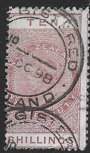 New Zealand AR 12 1882  10 sh.  fine used