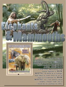 GUINEA - 2008 - Elephants, Mammoths - Perf Souv Sheet - Mint Never Hinged