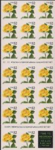 #3049A 32 cent Yellow Rose mint Pane OG NH XF