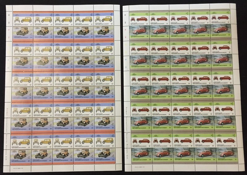 TUVALU Cars Automobiles Sheets x 22 MNH(1100 Stamps) BLK23 