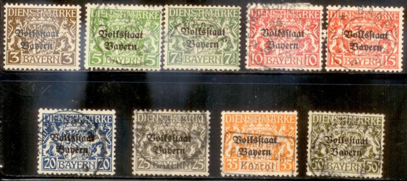 Bavaria 1918 SC# O20-6,28,29 Used/ MNH-OG CH4