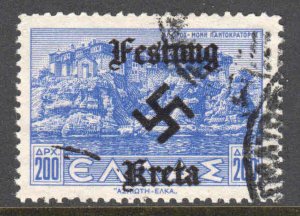 GREECE UNLISTED FESTUNG KRETA OVERPRINT #4 CDS VF SOUND
