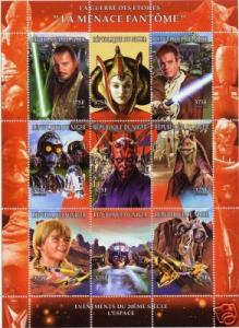 Niger 1998 Space/Star Wars Sheetlet (9)  Perforated  MNH # 83/91C