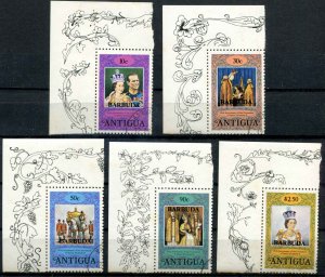 Antigua -Barbuda SC# 349-53 Queen Elizabeth  set MNH