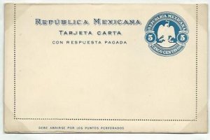 MEXICO Early lettercard - unused - with reply lettercard inside............58757 