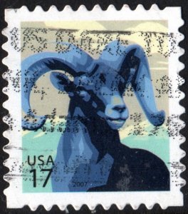 SC#4138 17¢ Bighorn Sheep Single (2007) Used