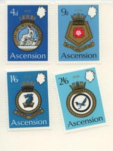 1970  Ascension Is Royal Navy Coats of Arms(Scott 134-7) MNH