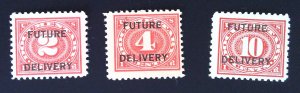 Scott #RC1,3&4 - Future Delivery stamps - Mixed MNH & OG - Lot - 1918-34