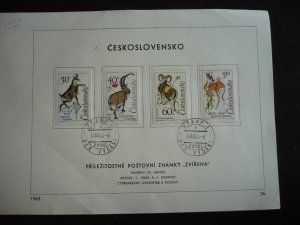 Stamps - Czechoslovakia - Scott# 1211-1216 - Used First Day Cover of 6 Stamps