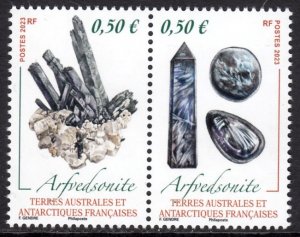 TAAF FRANCE ANTARCTIC 2023 MINERALS MINERAUX MINERALIEN ARFVEDSONITE FSAT