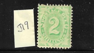 AUSTRALIA SCOTT #J19 1902-04 POSTAGE DUE 2SH - WMK 55- PERF 11.5 - MINT HINGED