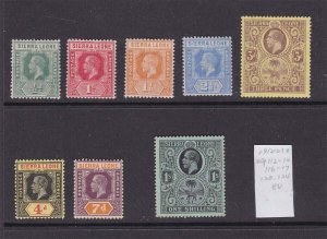 Sierra Leone 1912 KGV SG 112-124 selected MH