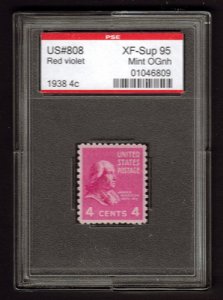 MALACK 808 XF-SUPERB OG NH, w/PSE (GRADED 95, ENCAPS..MORE.. en808