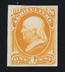 O1P3 Agriculture Dept Official Proof on India Paper VF NGAI LH SCV $20