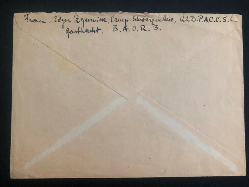 1940s Germany Displaced Person Center Staff DP Camp Cover to London England