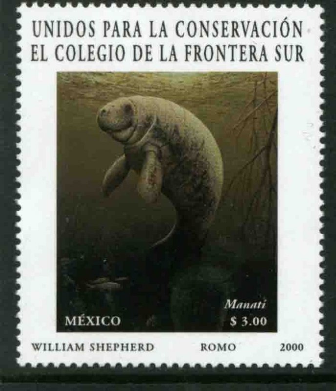 MEXICO 2221, UNITED FOR CONSERVATION, MANATEE. MINT, NH. VF.
