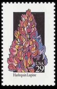 US 2664 Wildflowers Harlequin Lupine 29c single MNH 1992