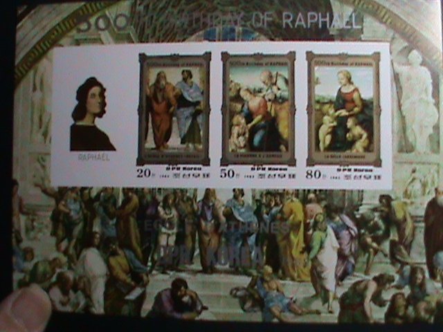 ​KOREA STAMP:1983- SC#2285 500TH ANNIV:BIRTH OF RAPHAEL-PAINTER IMPERF-MNH S/S