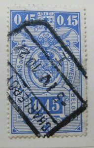 A6P17F119 Belgium Parcel Post and Railway Stamp 1923-24 15c used-