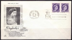 F2168   CANADA   FDC # 340      Pair      Queen Elizabeth II