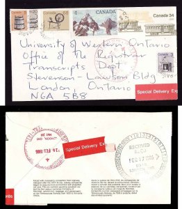 Canada-cover #8714-Special Delivery [ $2.30 franking]-Parrisville, PQ to London,