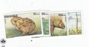 RWANDA # 1385-1388 VF-MNH CAT VALUE $22