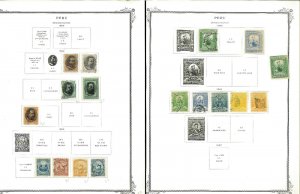 Peru 1868-1940 Used Hinged on Remaindered Scott Specialty Pages