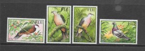 BIRDS - FIJI #919-22 WHITE-THROATED PIGEON MNH