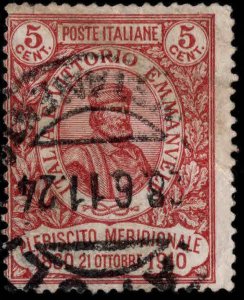 Italy Scott 117 Used 1910  Giuseppe Garibaldi used 5 cent issue CV $125.00